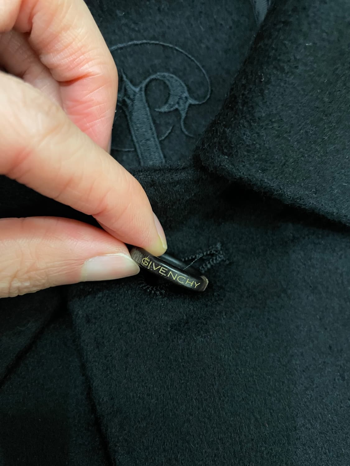 지방시 블랙 캐시미어 롱코트 상품이미지8