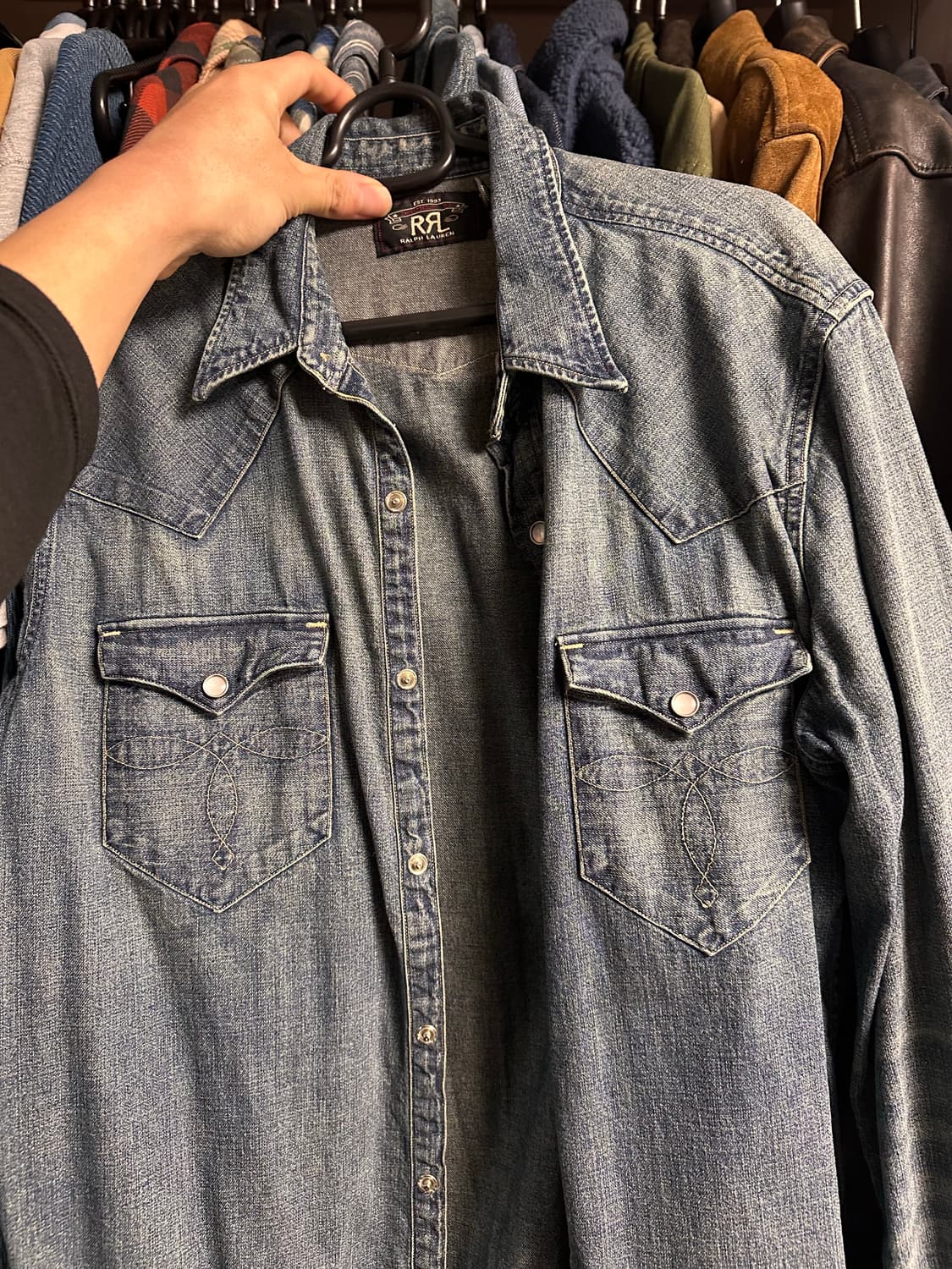 rrl 웨스턴 셔츠 m 상품이미지5