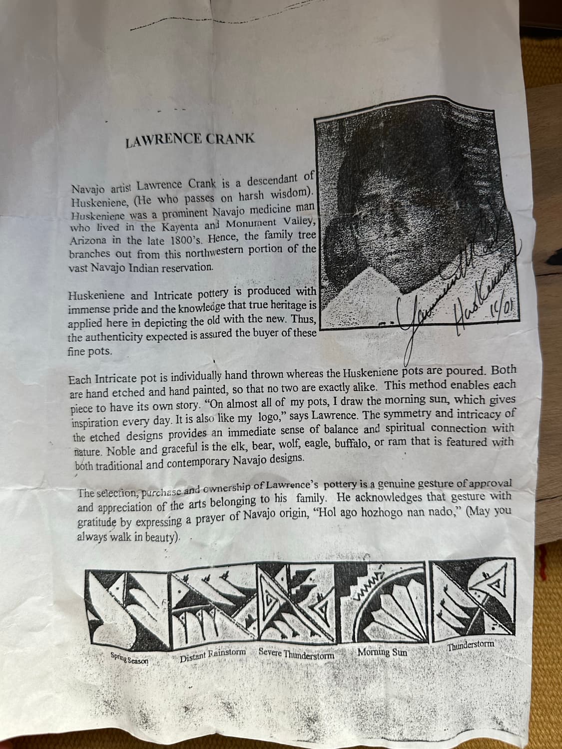 Lawrence Crank Huskeniene Navajo Pottery 상품이미지8