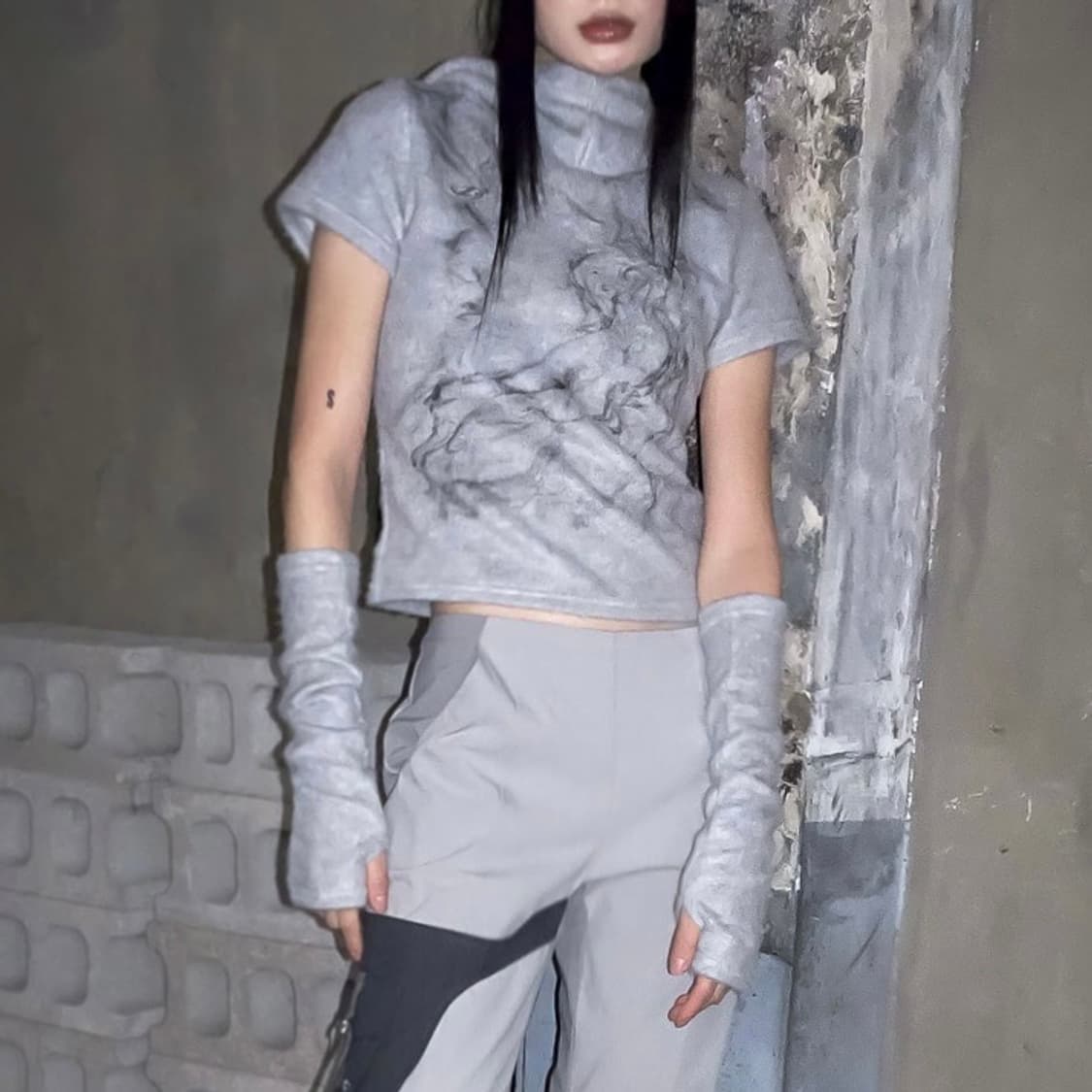 허그유어스킨 퍼리 후드 셋업 오프화이트 상품이미지3