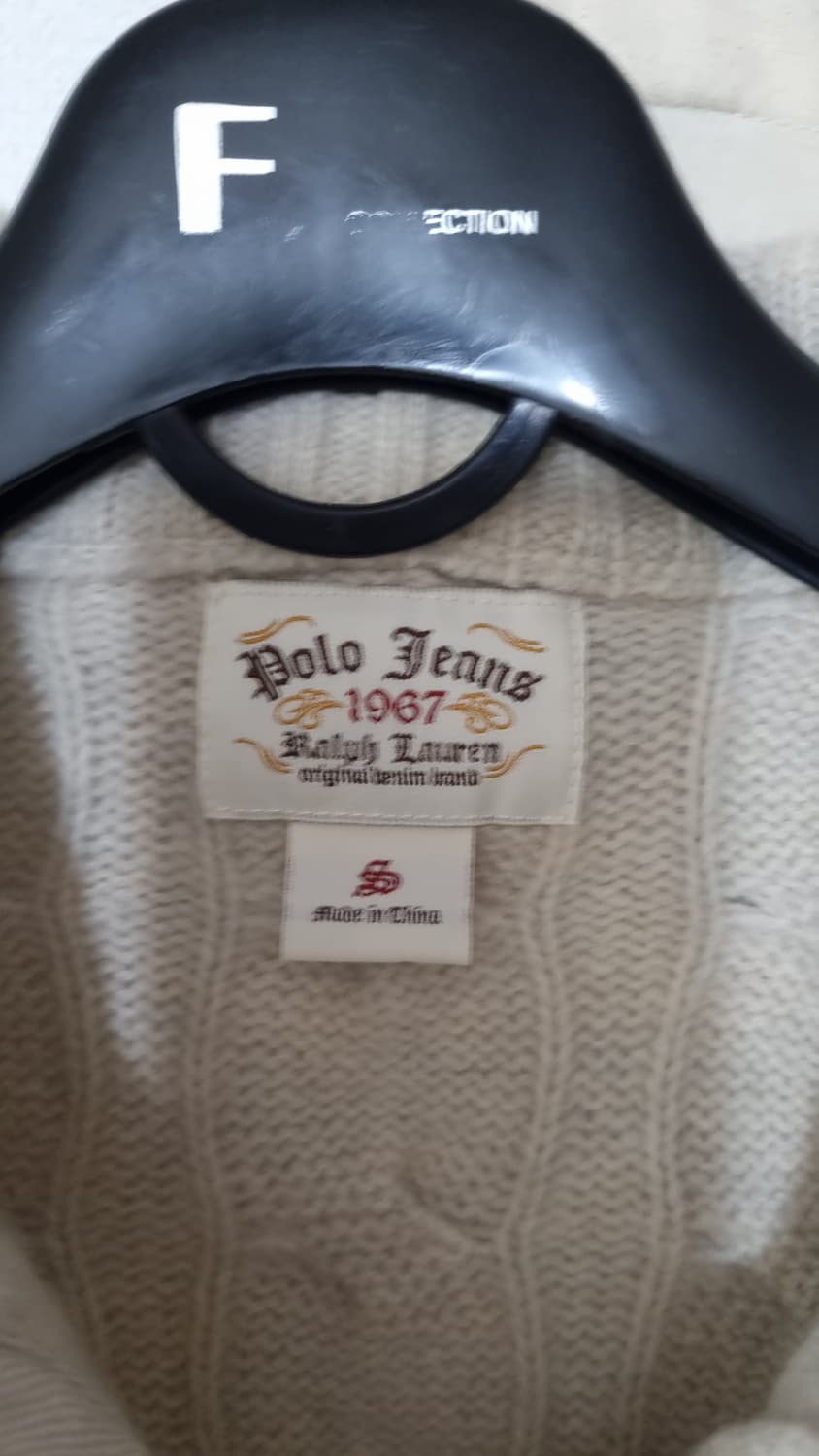 두산 90'S 폴로진스 하이넥 꽈배기 니트 가디건 상품이미지4