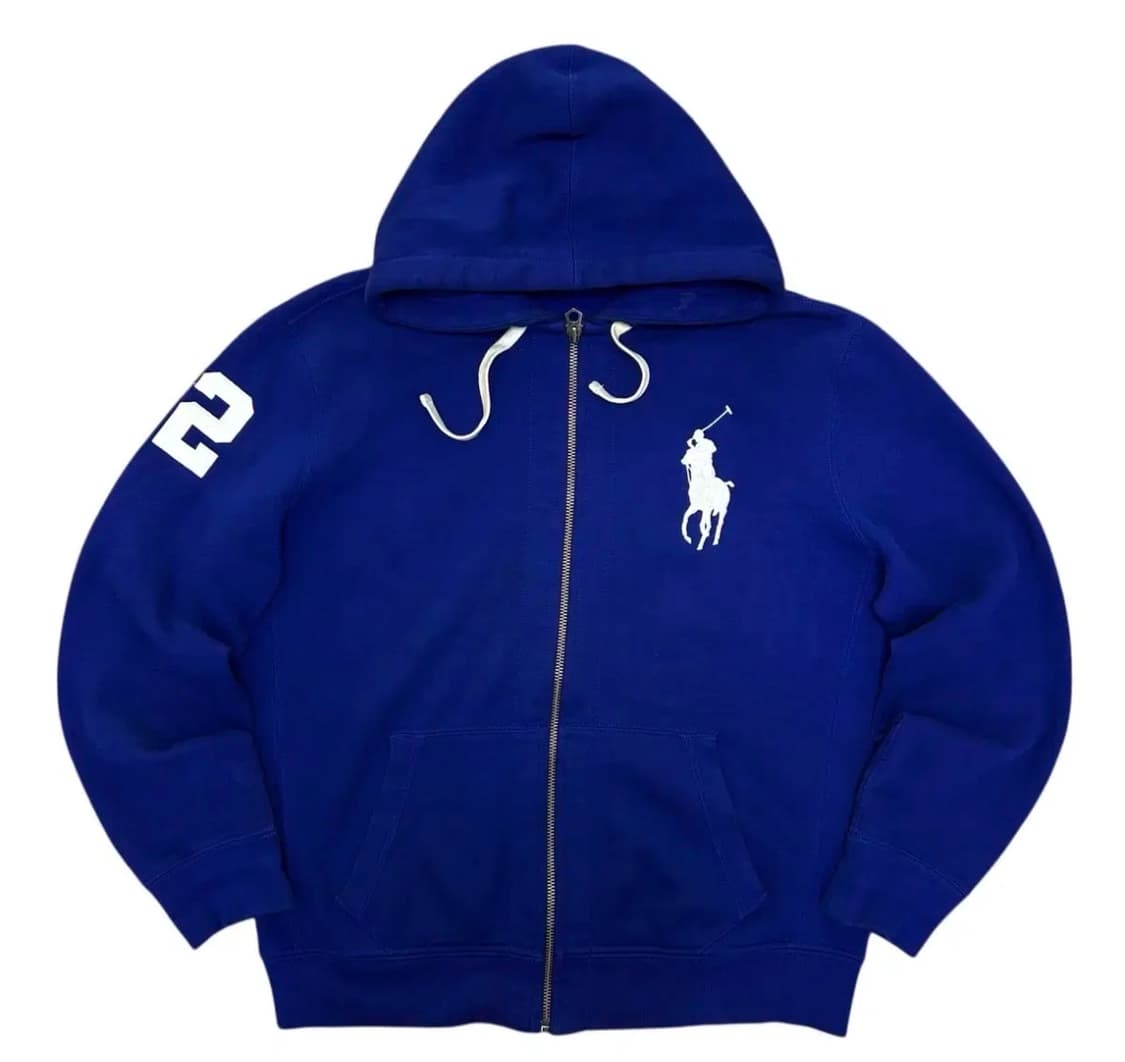 폴로 빅포니 후드집업 딥블루 상품이미지1
