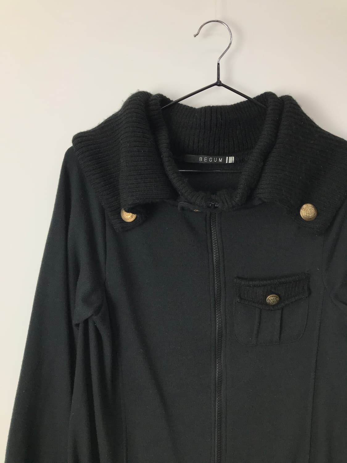 BEGUM Y2k Knit Collar Zip-Up Jacket 상품이미지6