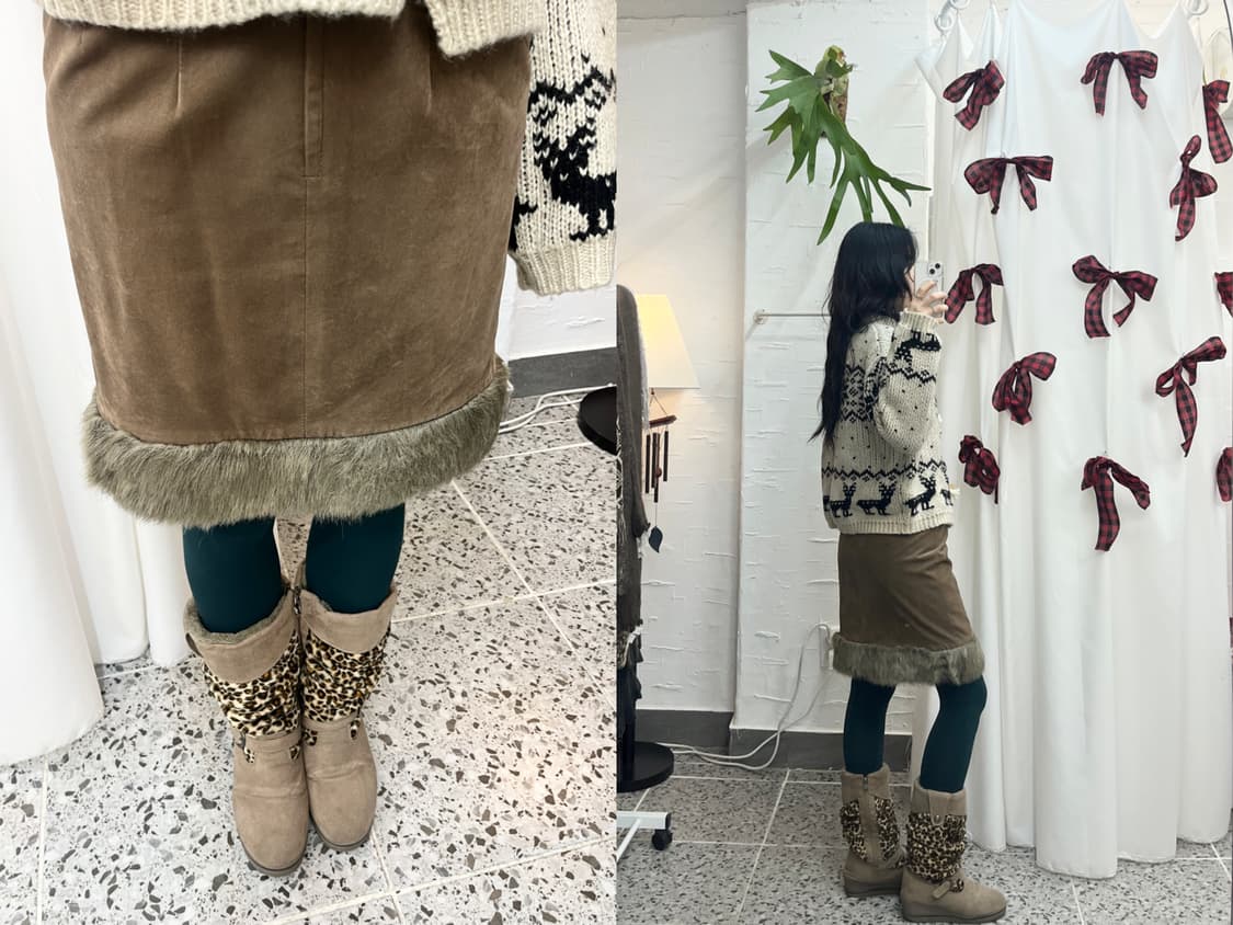 warm cocoa midi skirt 상품이미지1