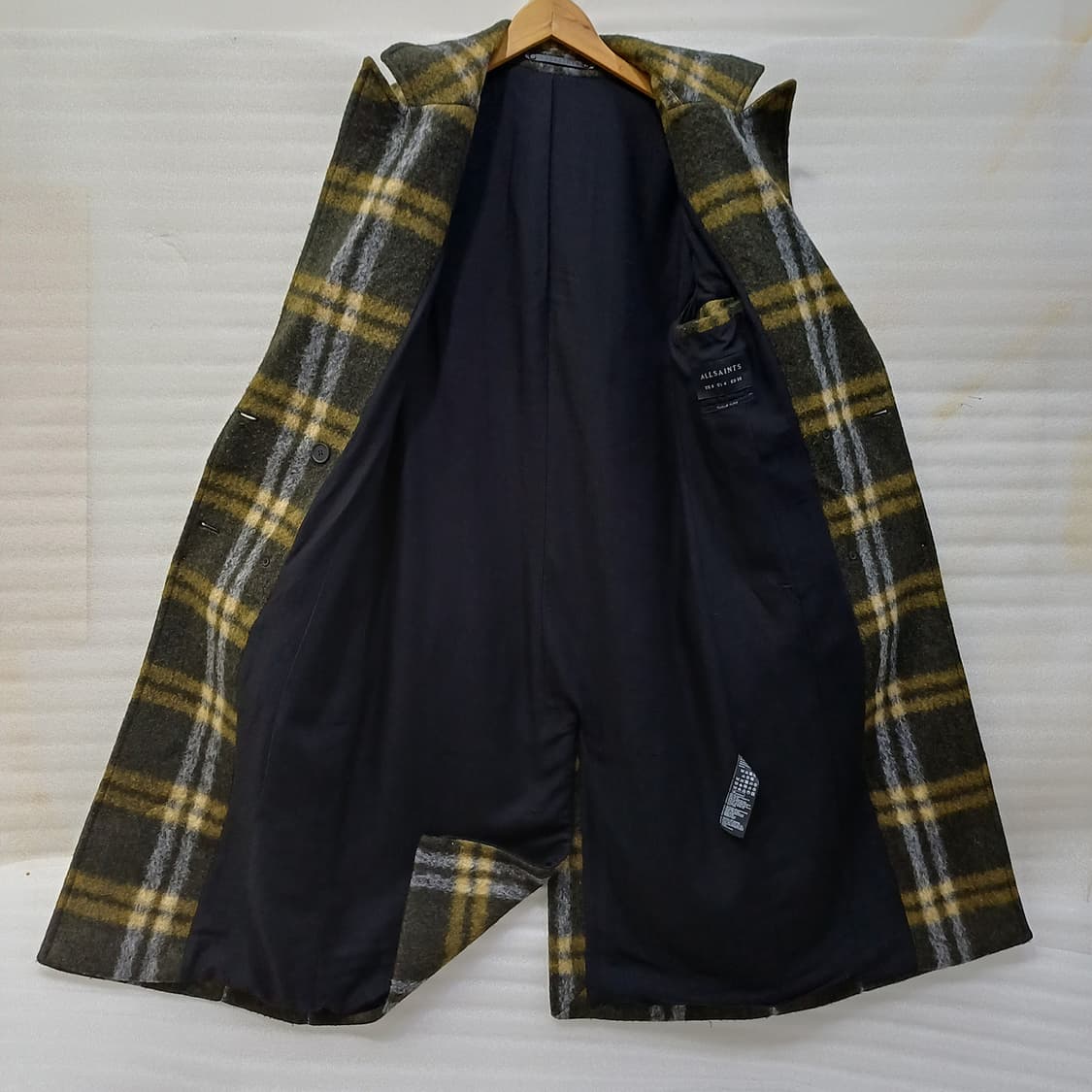 올세인츠 울 체크 롱 코트 여성 S 겨울 모직 사랑봉봉 상품이미지5