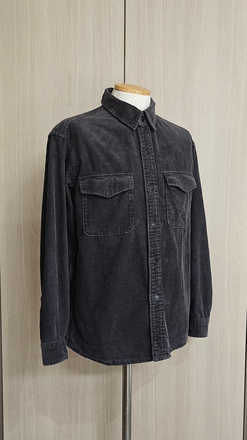 유니클로 차콜 코듀로이 겨울셔츠자켓 M 키작녀핏(소매길이 56cm로 수선 상품이미지4