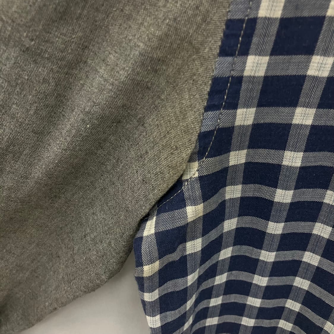 시스템 체크 패턴 데님 포켓 셔츠 95 상품이미지7