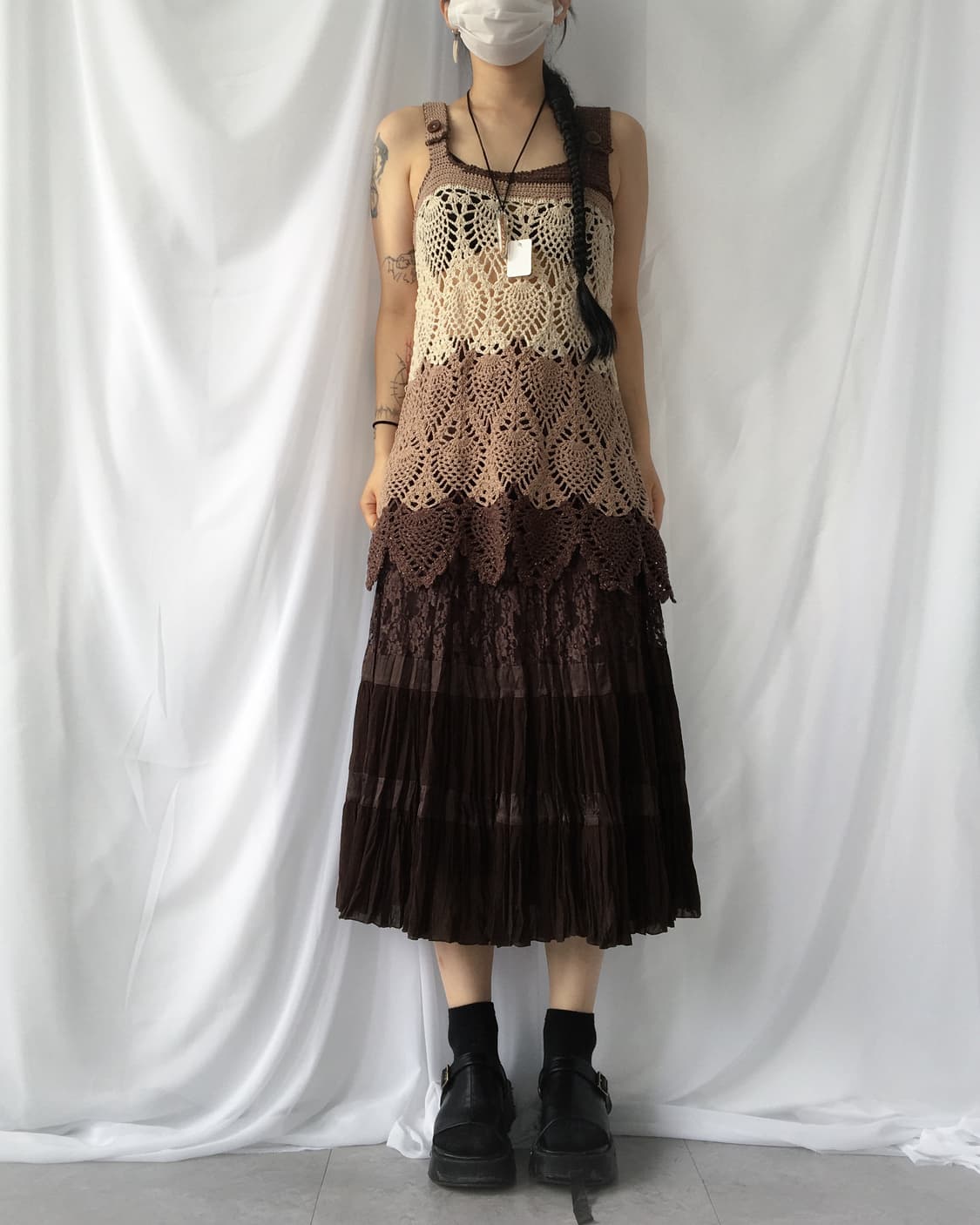 Lace layer long skirt 상품이미지3