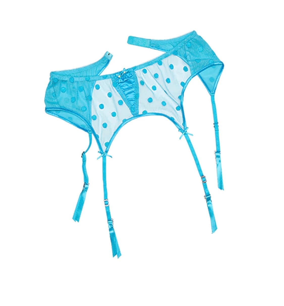 polka dot lace garter (skyblue) 상품이미지3