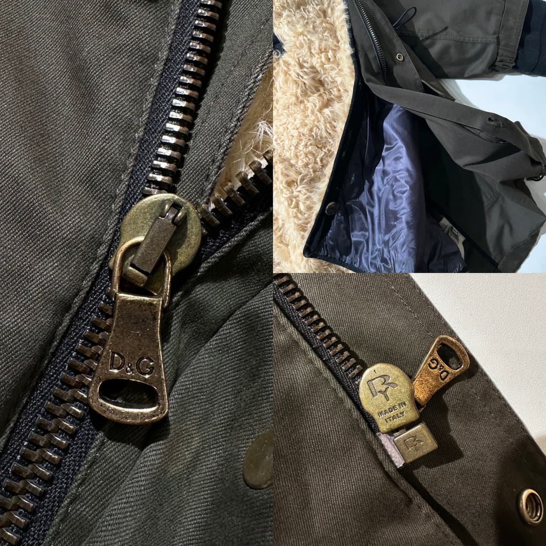 돌체 앤 가바나 D&G 양털 라이닝 후드 야상 자켓 상품이미지6