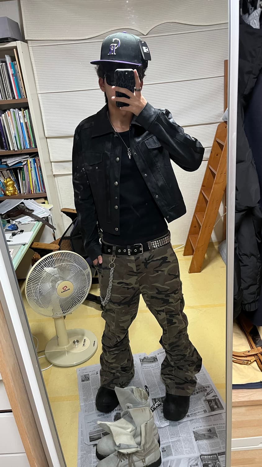 AOP 카모 플레어 팬츠 1 상품이미지6