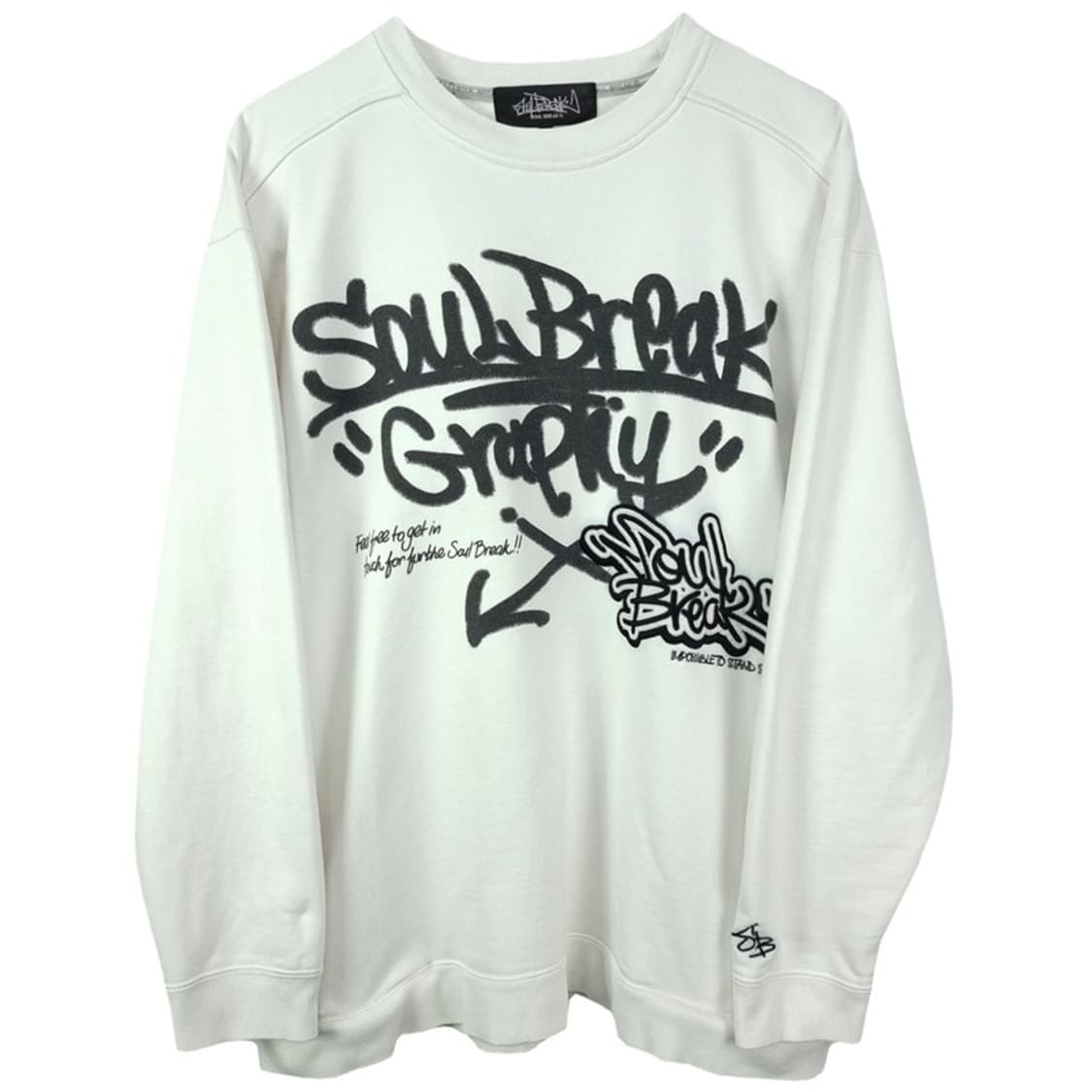 [SOULBREAK 재팬] 올드스쿨 빈티지 맨투맨 아이보리 M19942 상품이미지2