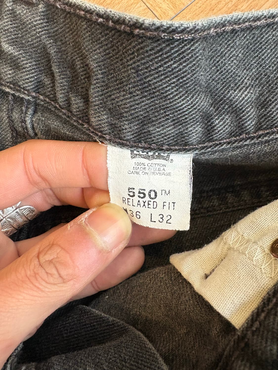 02년도05월생산 levis 550 블랙 상품이미지6