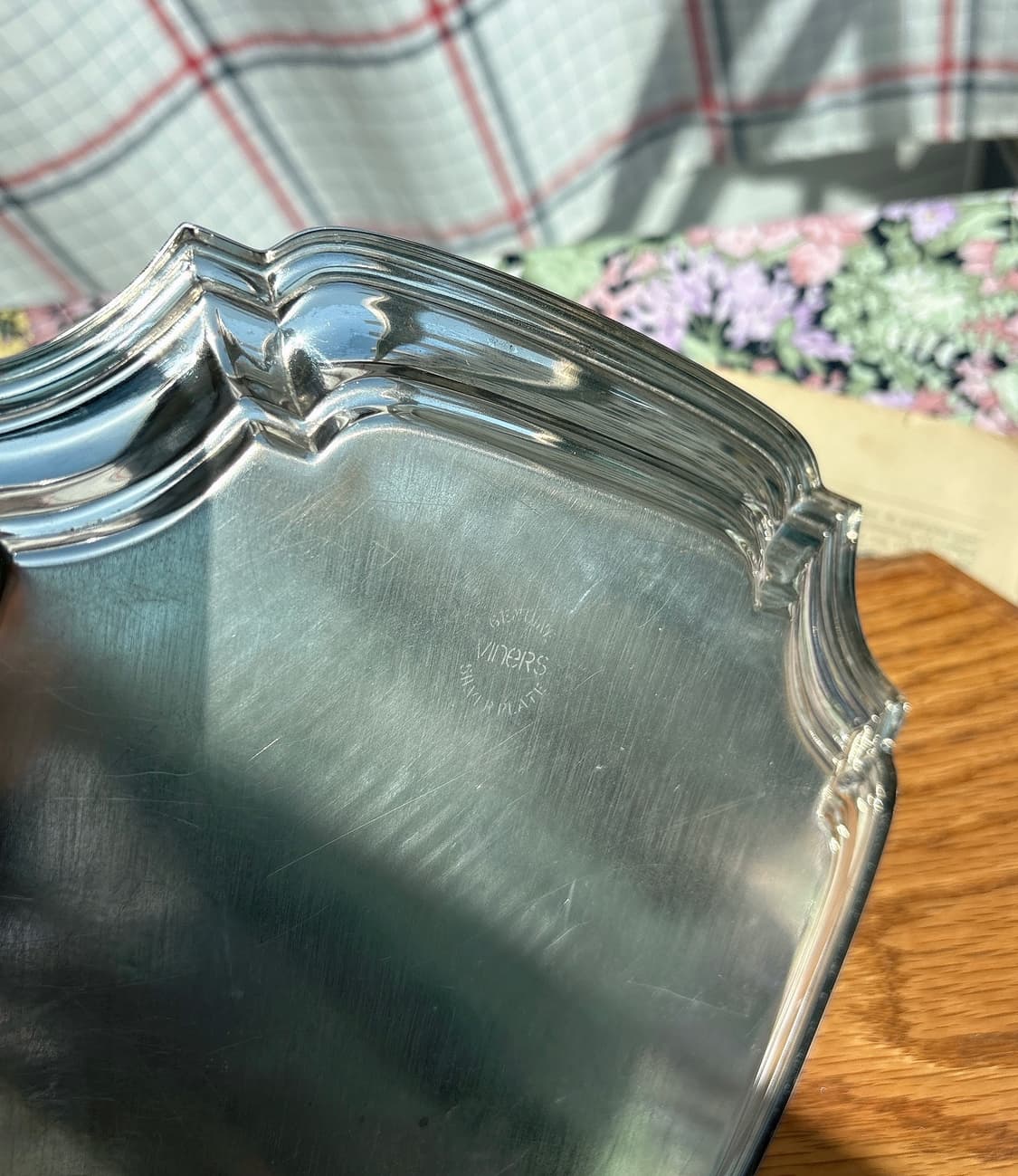 영국 빈티지 Viners 실버플레이트 트레이 상품이미지3