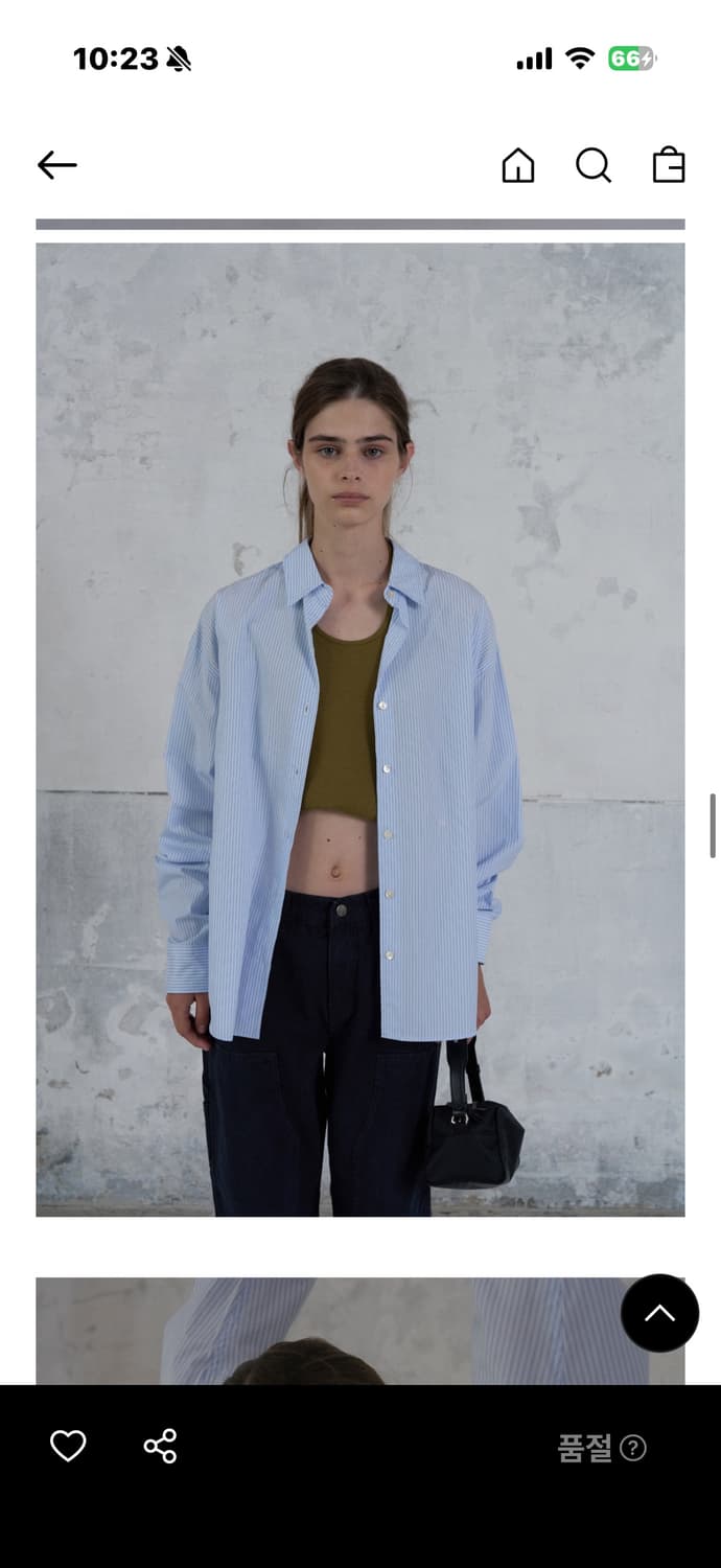 (미착용새상품) foeto 포에토 홀터넥 슬리브리스탑 올리브 상품이미지3