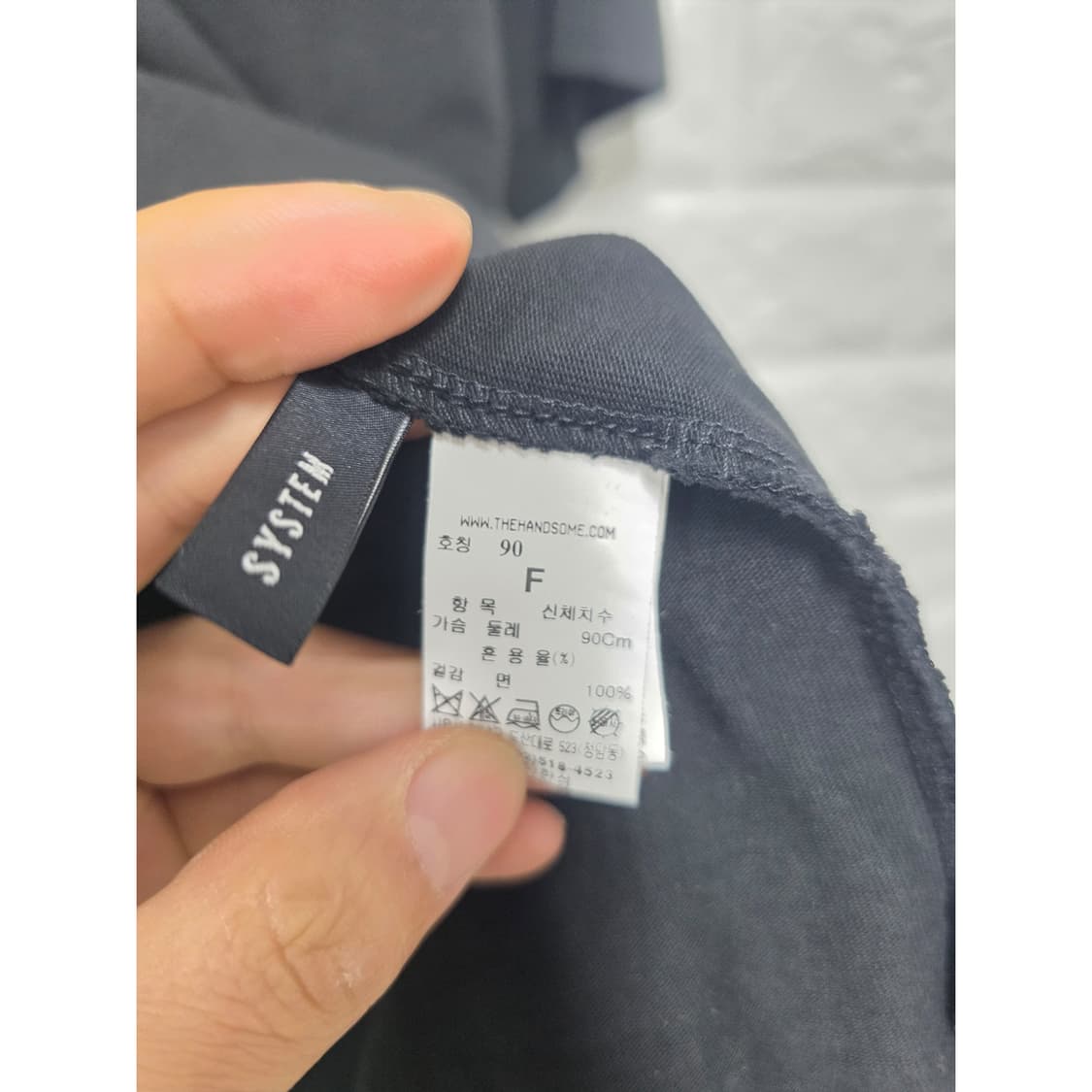 20s 한섬 시스템 블랙 오버핏 반팔티 Free 상품이미지3