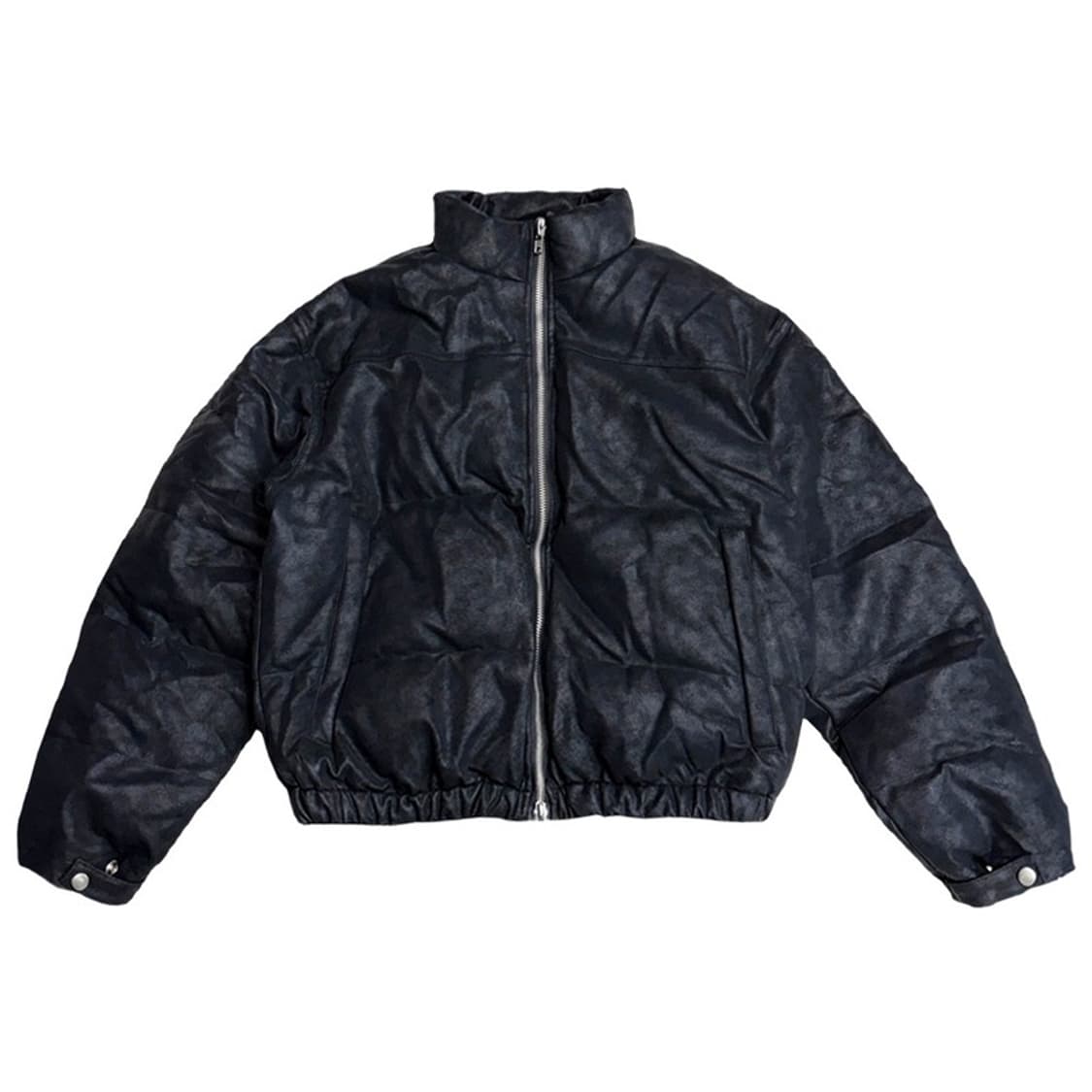 YOUMANT 덕다운 레더 숏 패딩 상품이미지1