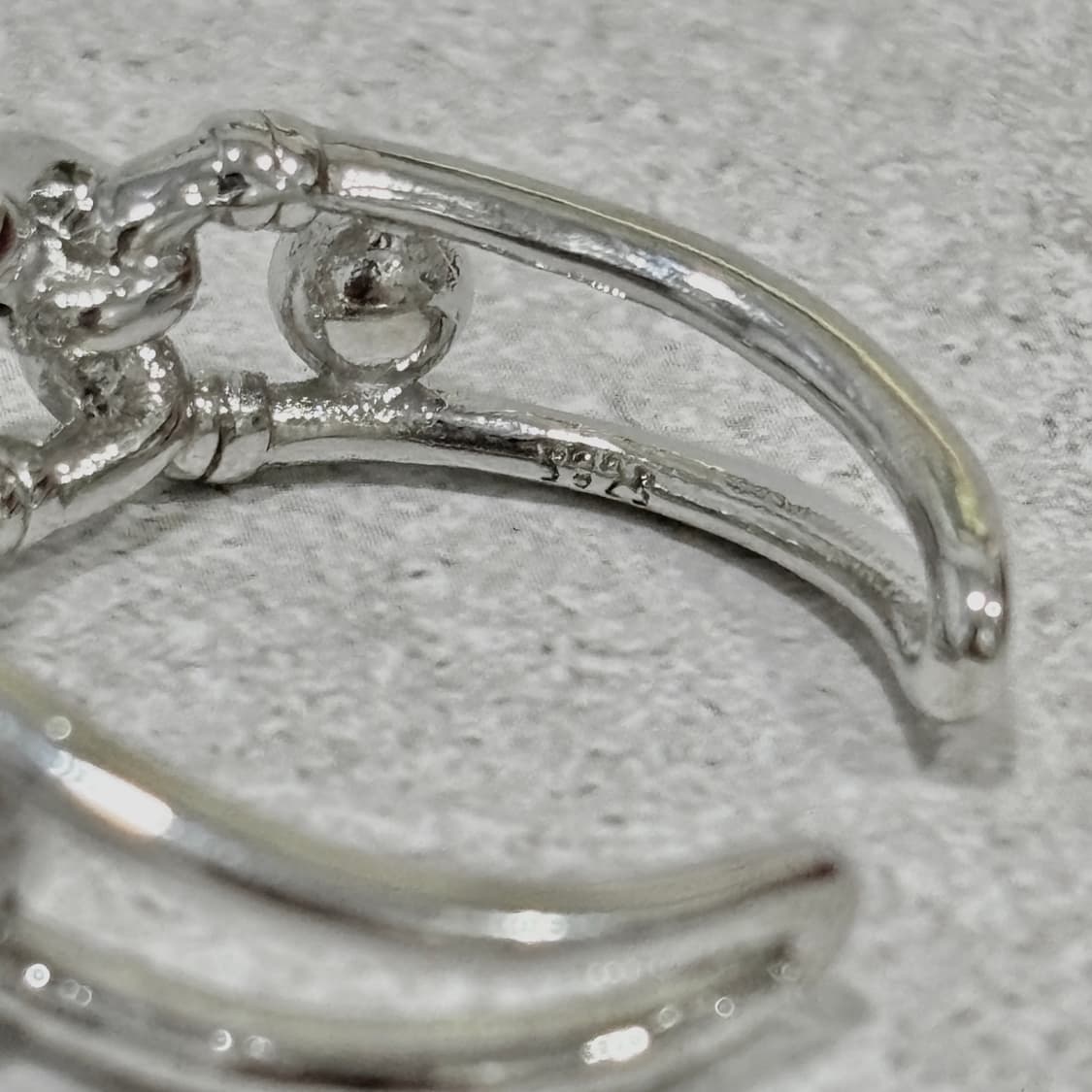 Oribell 볼드 체인 링크 925 스털링 실버 미니멀 오픈링 반지 상품이미지7