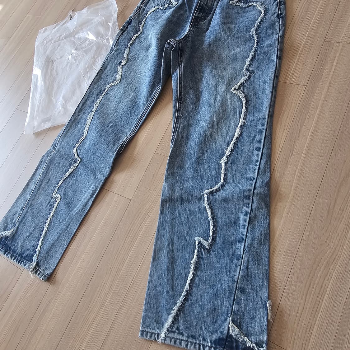 32 새제품) 랭글러 디스트로이드 플레어 데님 청바지 웨스턴 부츠컷 42 상품이미지3