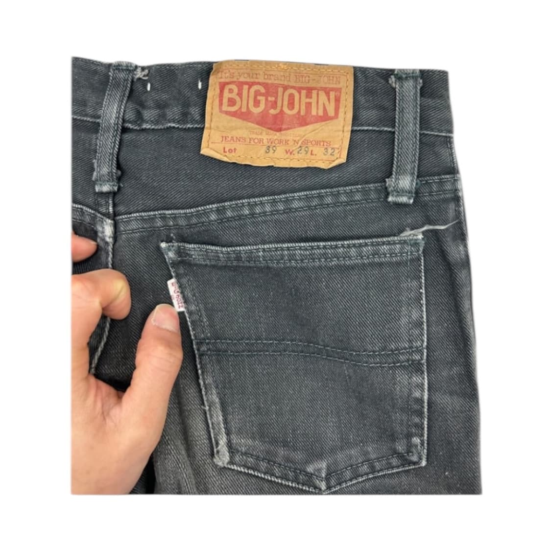 M) 빅존 차콜 페이딩 빈티지 데님팬츠 BD-058 상품이미지8