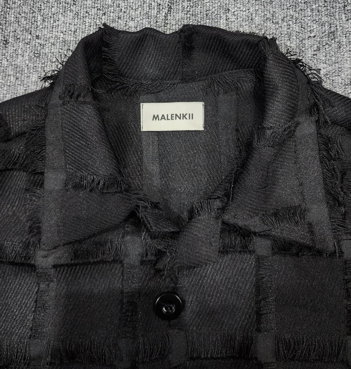 빈티지 유니크 스퀘어 프런지 셔츠 자켓 상품이미지4