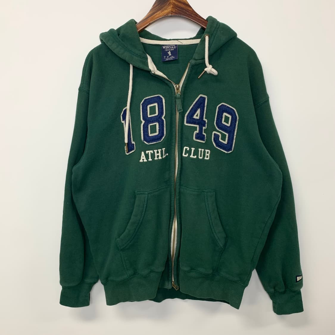 후아유 y2k 와투케 그린 후드집업 상품이미지2