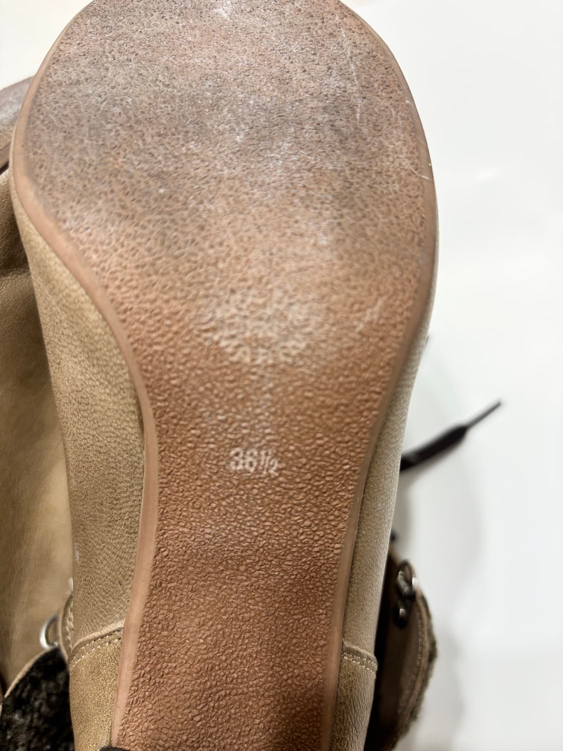 마린 수제화ㅡ 천연 양가죽 앵클 부츠 230/상태최상 상품이미지9