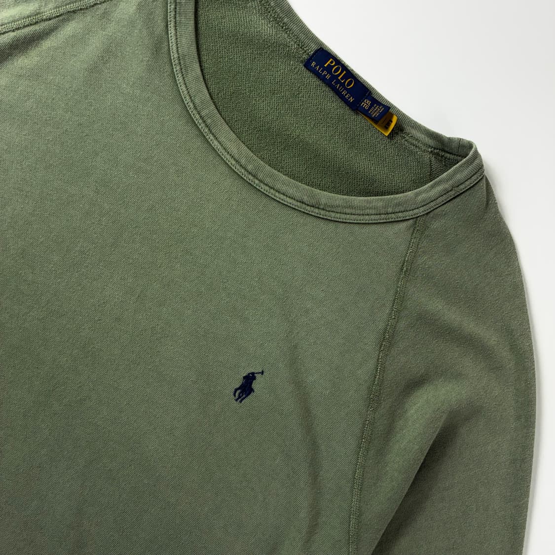 Polo 폴로 랄프로렌 현행QR 카키 워시드 슬리브 상품이미지3