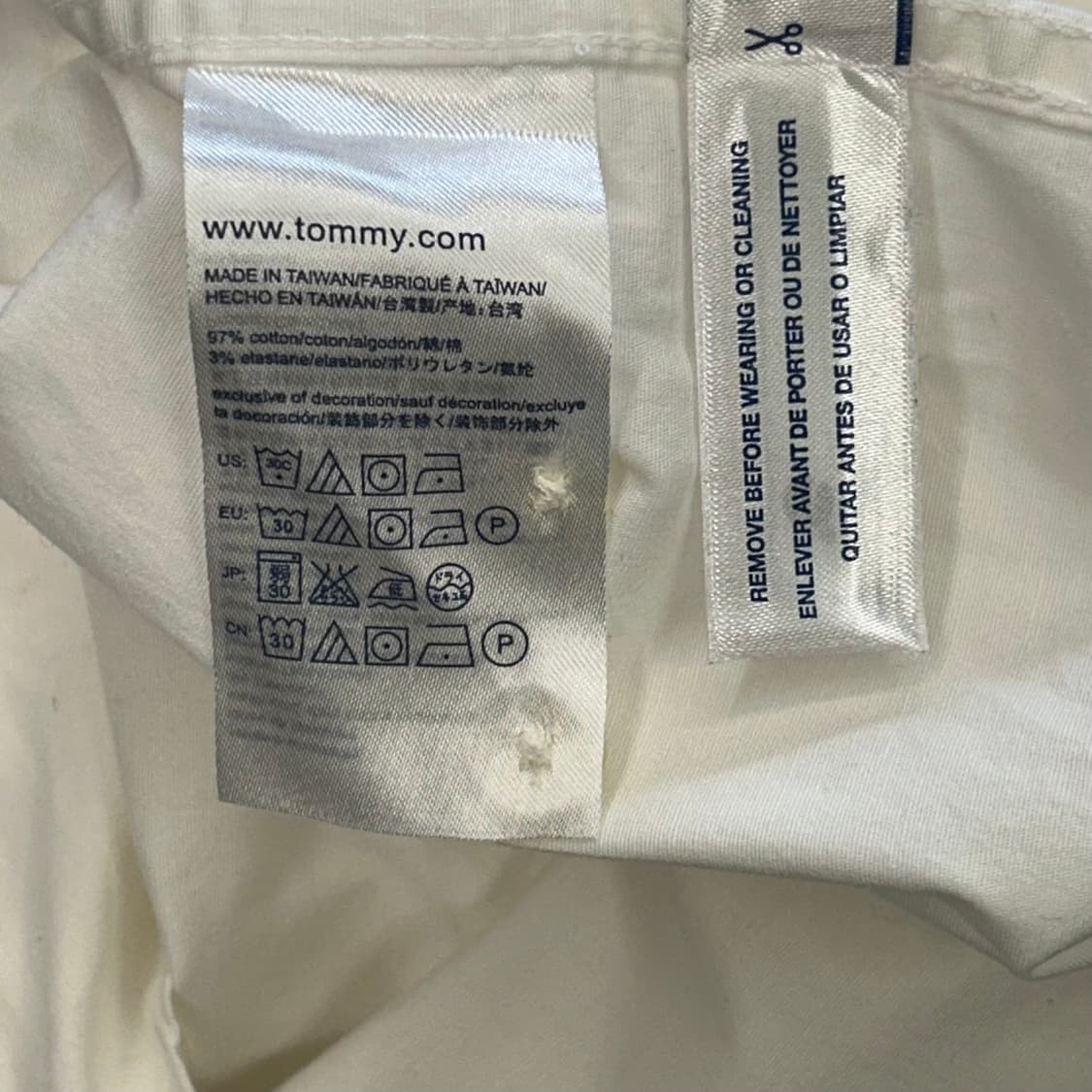 Tommy Hilfiger 화이트 코튼 셔츠 상품이미지4