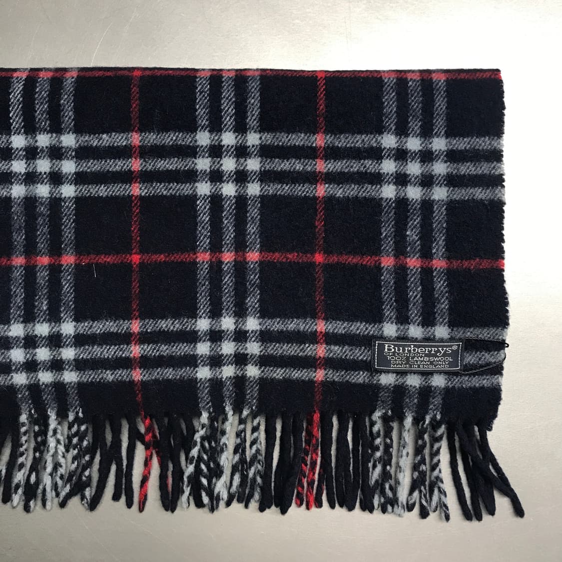 버버리 정품 램스울 머플러 네이비 상품이미지3