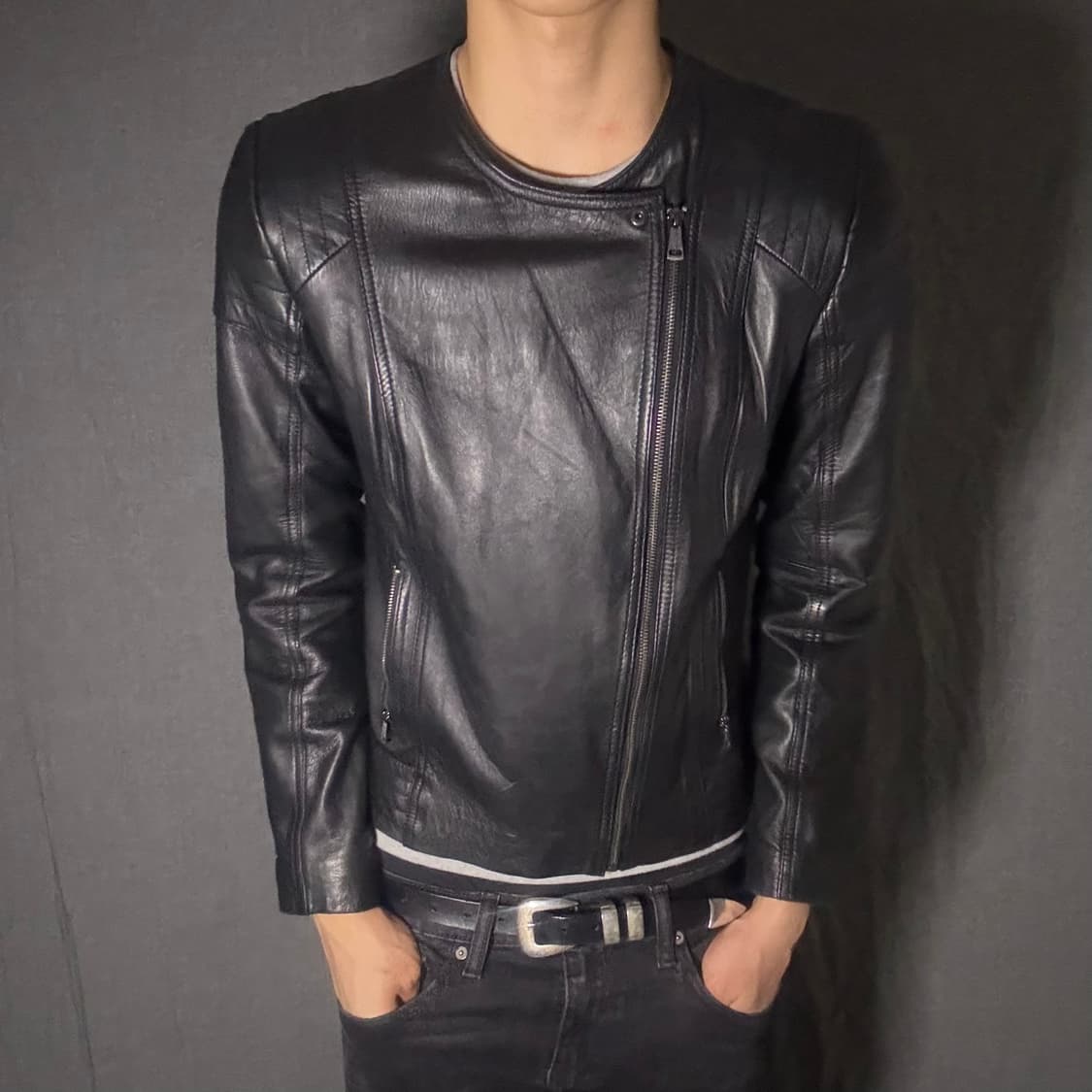 vintage rider leather jacket 상품이미지3