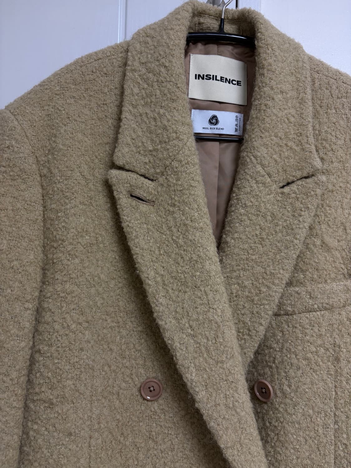 인사일런스 키드 모헤어 부클 코트  BEIGE 상품이미지4