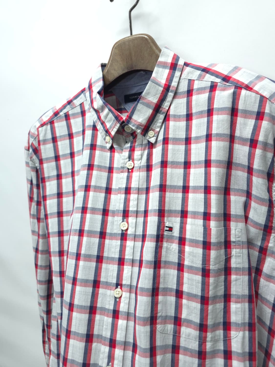 타미힐피거 남성 클래식 체크 남방 봄여름 셔츠 (105~110) 상품이미지6