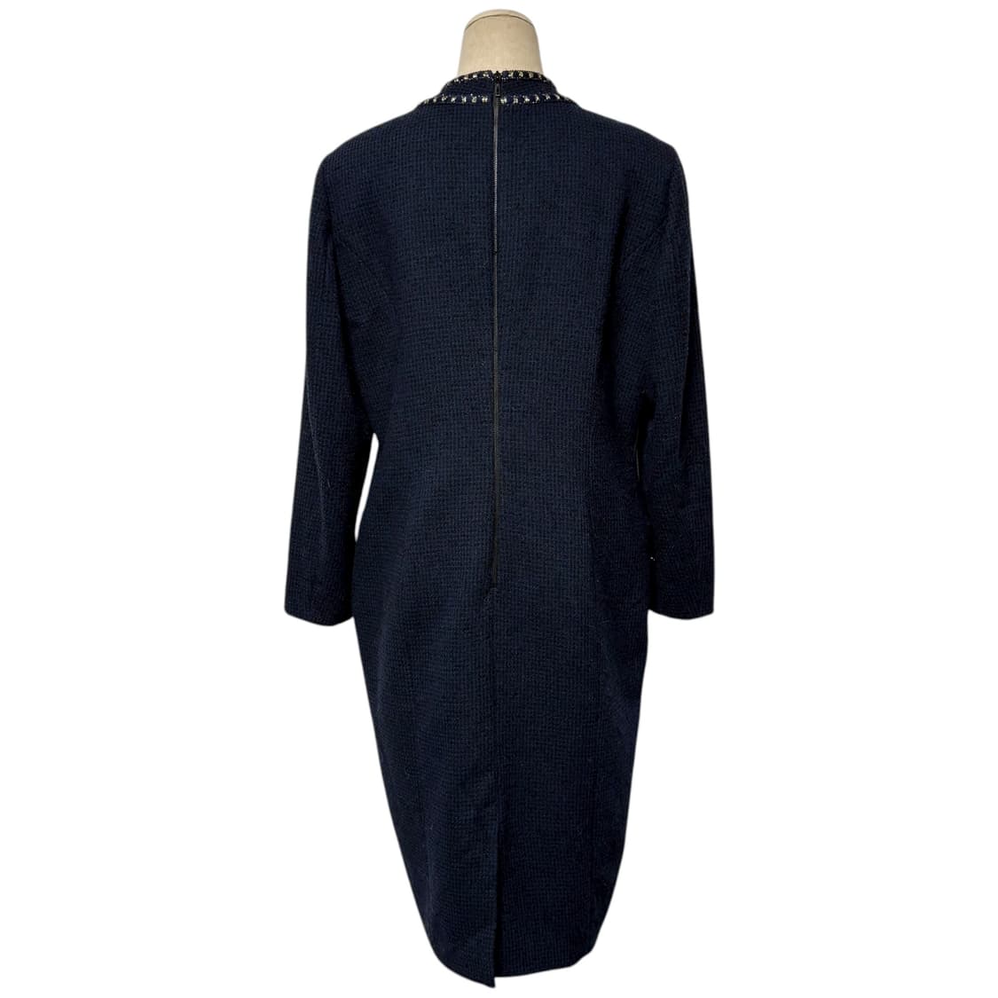 3694 모조에스핀 네이비 트위드원피스  상품이미지5