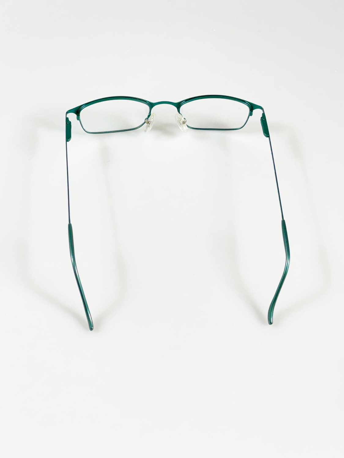 90s 독일제 NO NAME 그린 메탈 스퀘어 빈티지 안경 상품이미지5