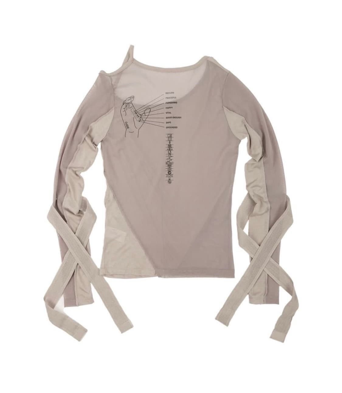 Ojos 오호스 밴디지 메쉬 티셔츠 상품이미지2