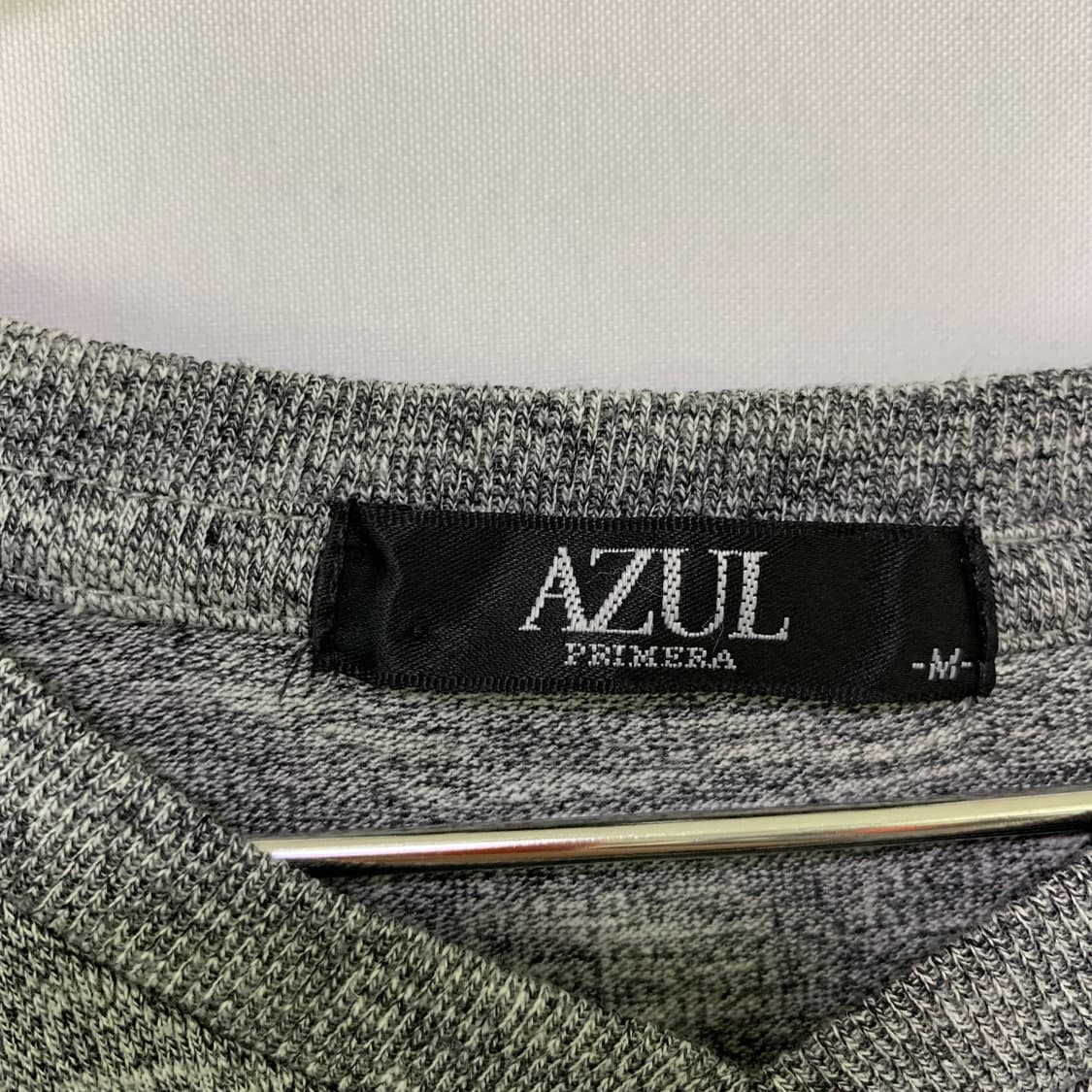 AZUL 일본빈티지 빅 큐빅 스컬 백포인트 삼선 반팔티셔츠 그레이 M 상품이미지4