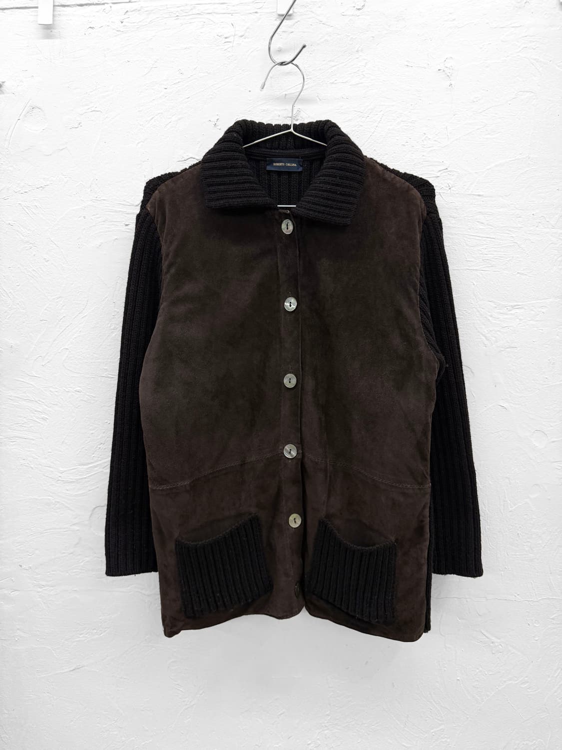 roberto collina 스웨이드 울 니트 가디건 상품이미지1