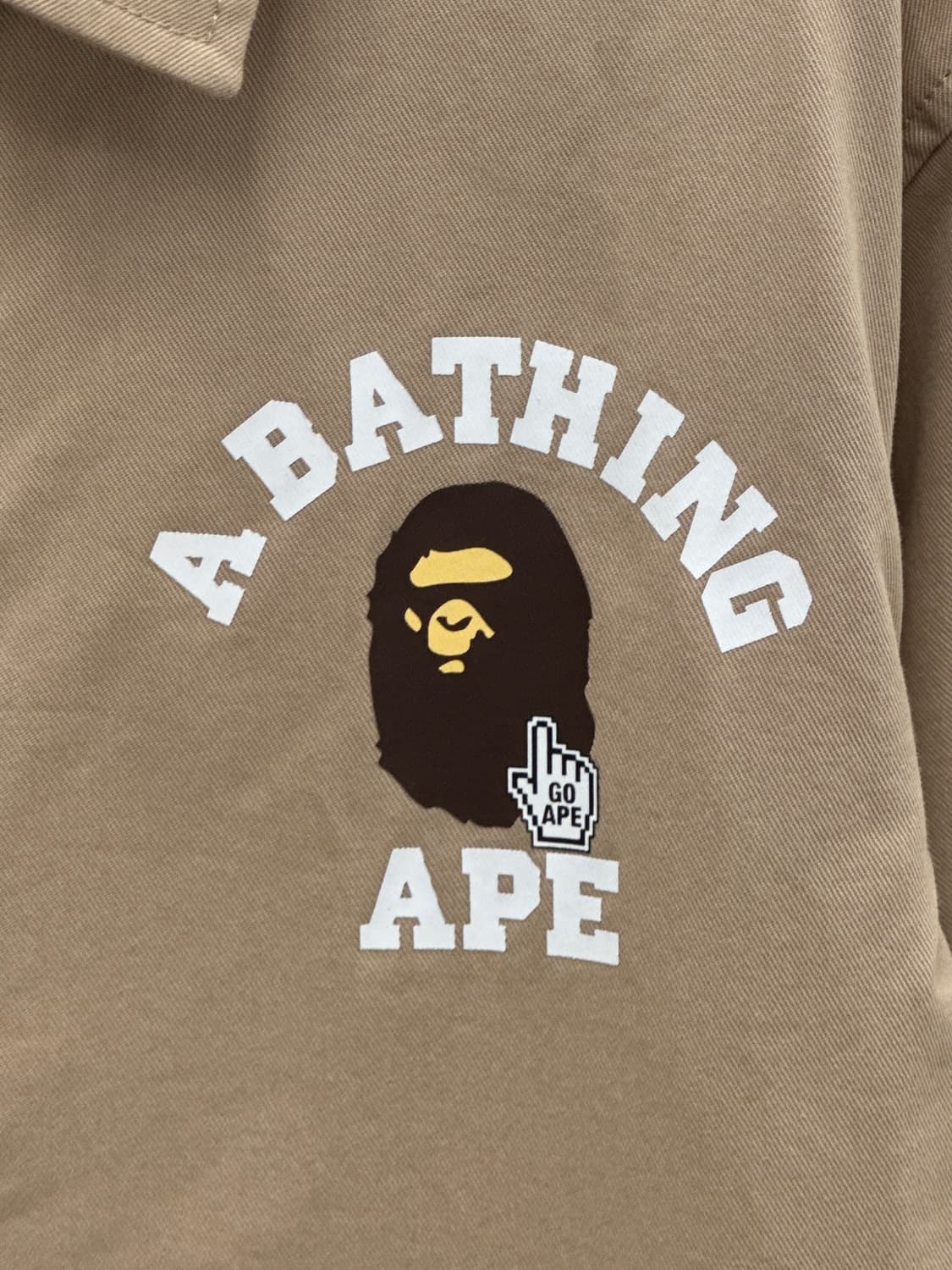 베이프 베이지 컬리지 코치 자켓  상품이미지5