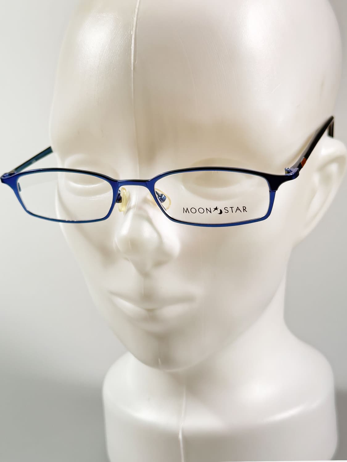 90s MOON STAR 블루 메탈릭 슬림스퀘어 빈티지 안경 상품이미지8