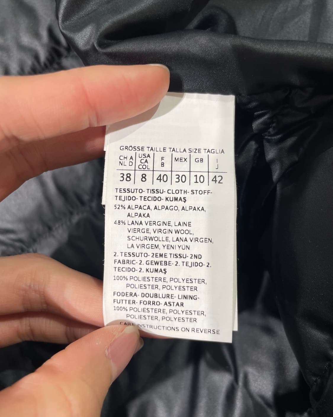 막스마라 그레이 블랙 알파카 울 다운 베스트 상품이미지8