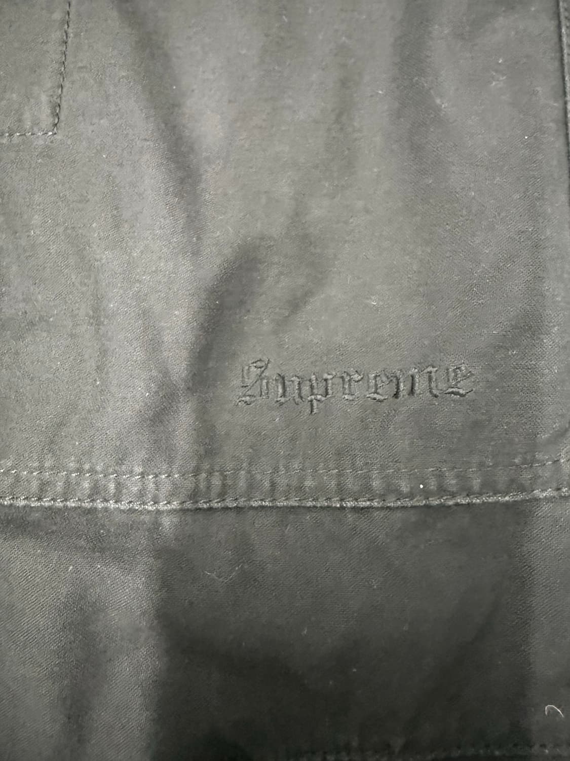 슈프림 x 알파 인더스트리즈 코튼 트윌 플라이트 팬츠 블랙 상품이미지5