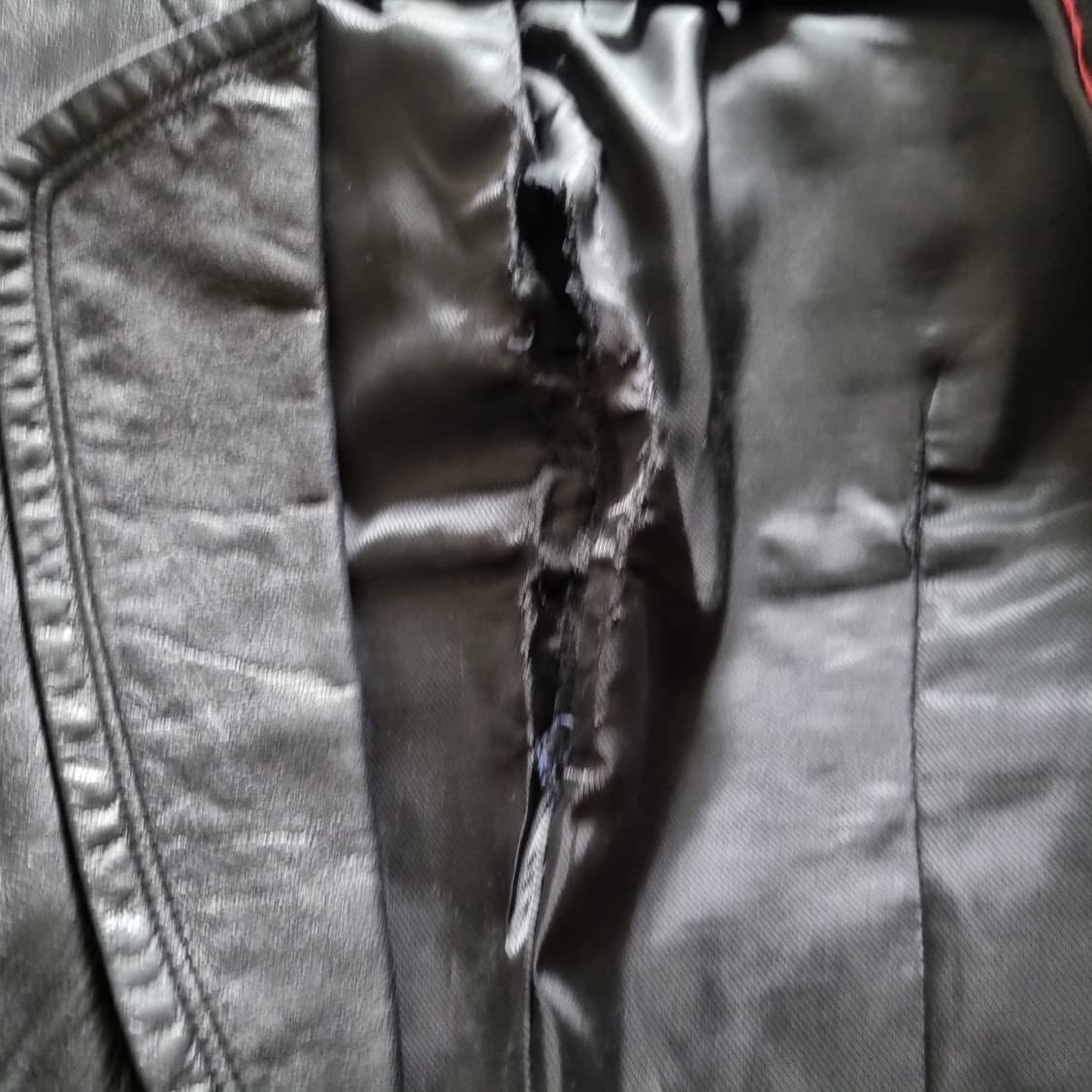 EnC 브랜드의 블랙 양가죽 블레이저 재킷 상품이미지4