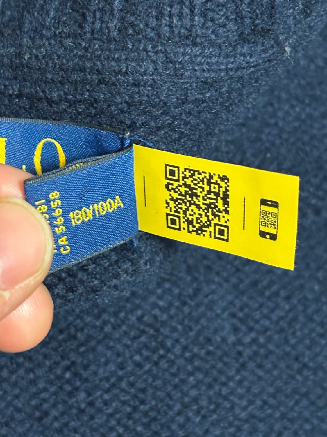 폴로 랄프로렌 니트 집업 L 네이비(정품)  상품이미지4