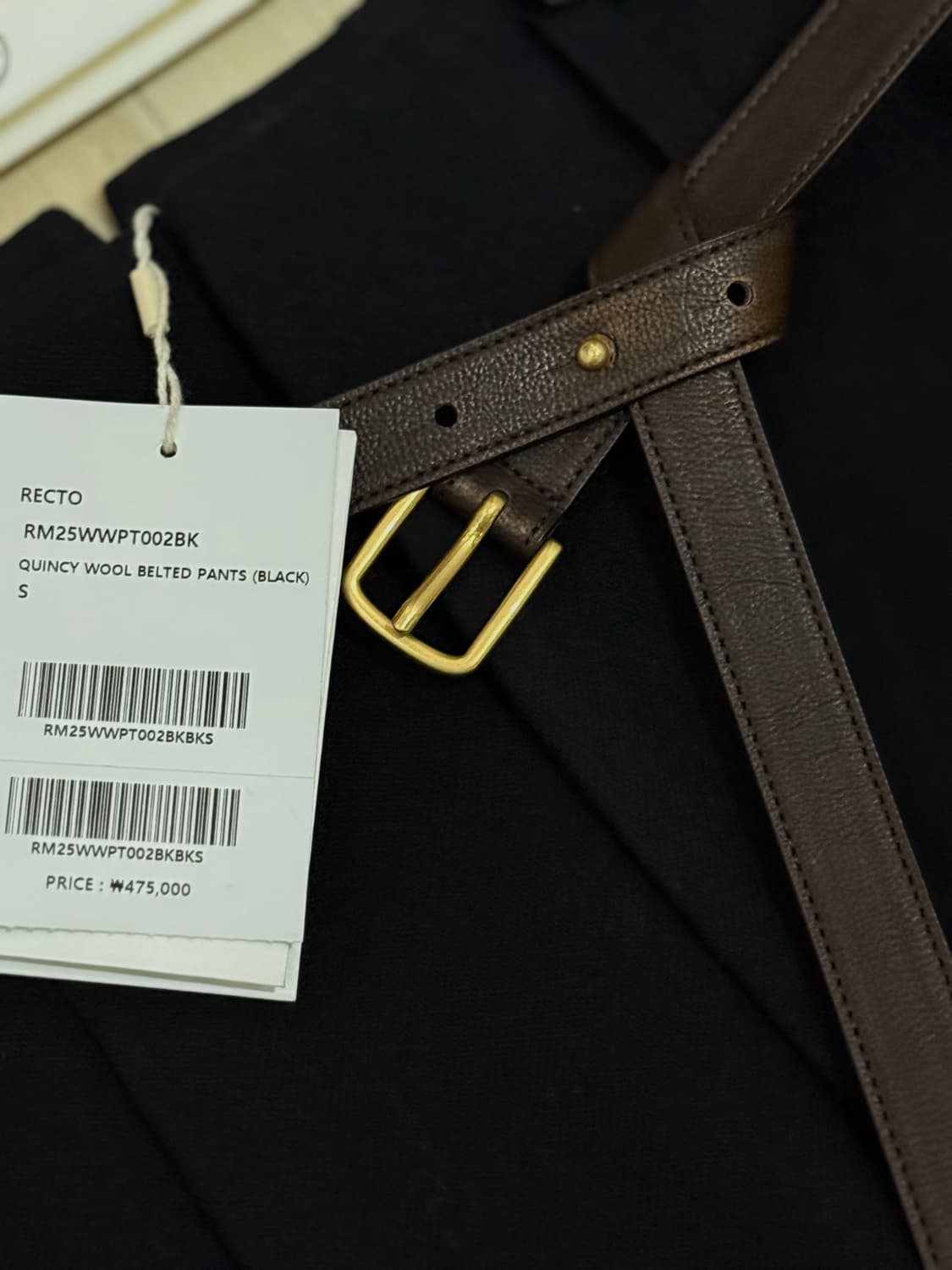 [S] 렉토 퀸시팬츠 블랙 상품이미지2