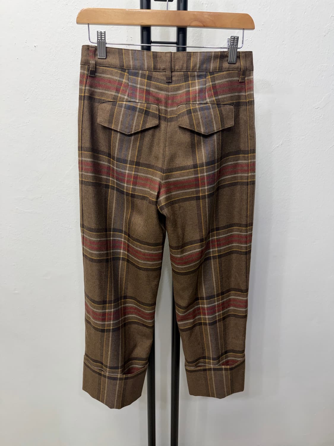 정품) LANVIN 랑방 한섬 체크 패턴 바지 26인치 상품이미지4