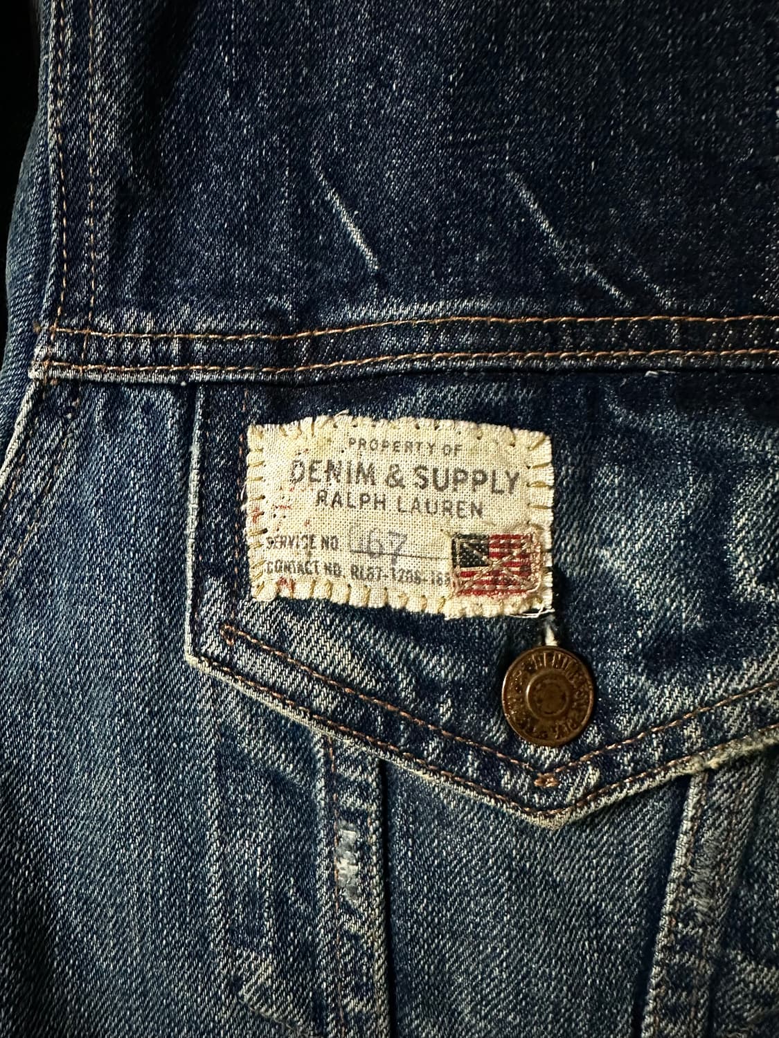 폴로 데님앤서플라이 리워크 데님 자켓 (아메리칸 패치워크 커스텀) 상품이미지5