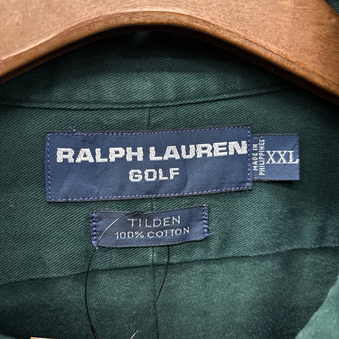 90s 폴로 랄프로렌 골프클럽 와펜 틸덴 코튼 버튼다운셔츠 N933 상품이미지7