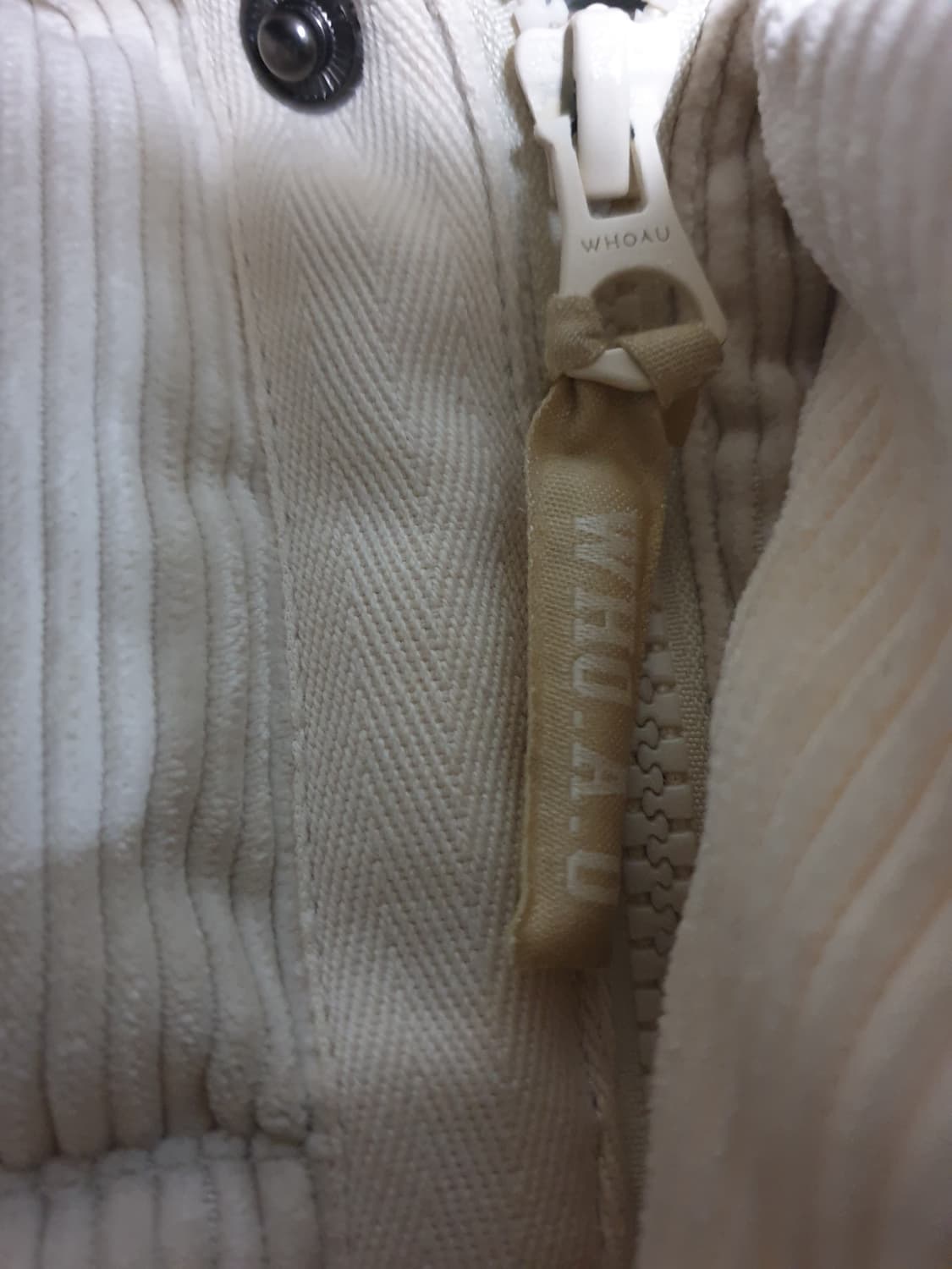 후아유 유니 코듀로이 숏푸퍼 패딩 아이보리 (S) 상품이미지3