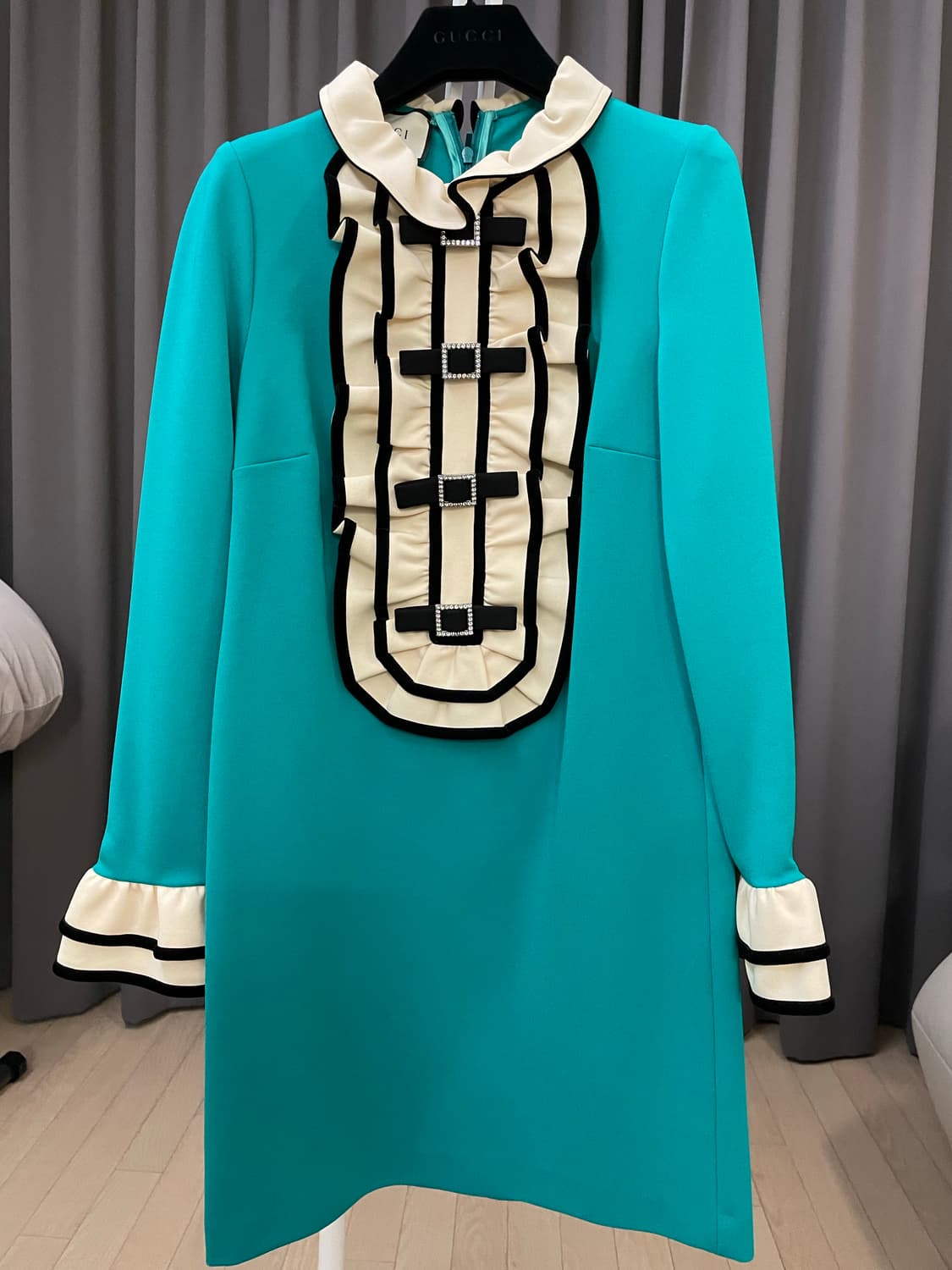 [새상품.정가400이상] GUCCI Ruffled Dress -Mint 상품이미지2